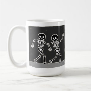 Taza De Café Hueso para ser salvaje esqueleto divertido bailand
