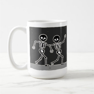Taza De Café Hueso para ser salvaje esqueleto divertido bailand