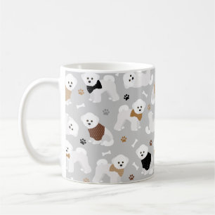 Taza De Café Huesos de Bichon Frise y gris