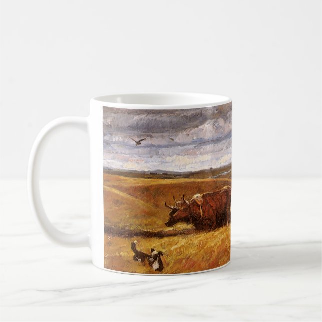 Taza De Café Huesos de Búfalo Arados Por Harvey Thomas Dunn (Izquierda)