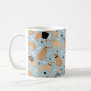 Taza De Café Huesos y patas de Golden Retriever