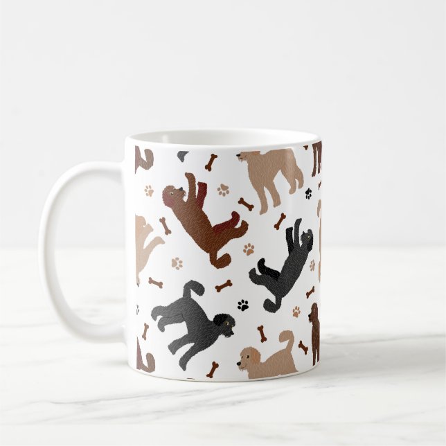 Taza De Café Huesos y patas de labradoodle (Izquierda)