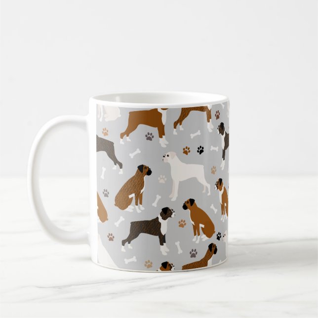 Taza De Café Huesos y patas de perro de Boxer (Izquierda)
