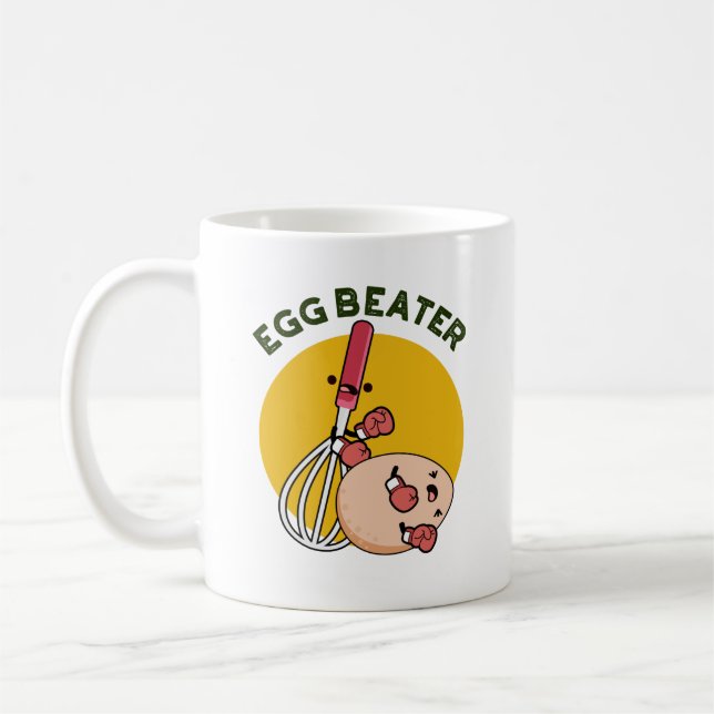 Taza De Café Huevo Beater Gracioso Pun de Box (Izquierda)