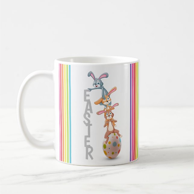 Taza De Café Huevo de conejo de pascua personalizado | Vacacion (Izquierda)