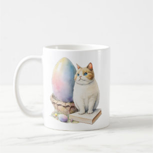 Taza De Café Huevo de Pascua Gato Feliz Día de Pascua, Gato de 
