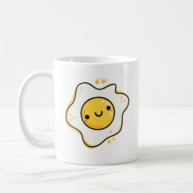 Taza De Café Huevo frito Kawaii (Izquierda)