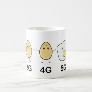 Taza De Café Huevo Kawaii recibe radiación de torre 5G