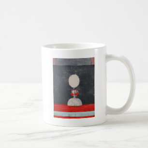 Taza De Café Huevo sobre rojo y negro