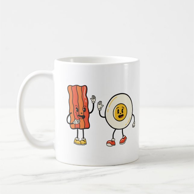 Taza De Café Huevo Y Bacon Cutos (Izquierda)