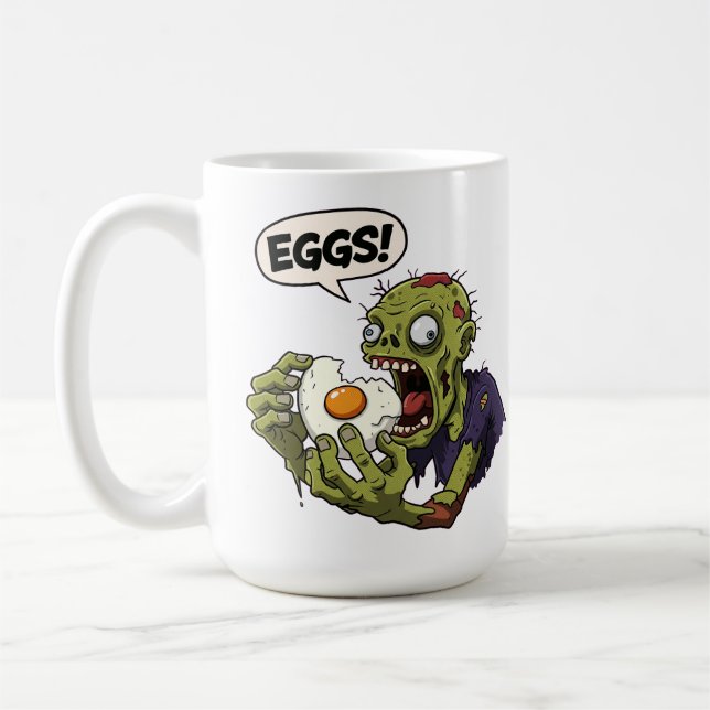 Taza De Café Huevos comiendo zombie (Izquierda)