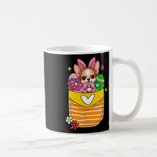 Taza De Café Huevos de chocolate Bunny Chihuahua Easter dentro