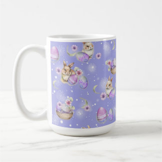 TAZA DE CAFÉ HUEVOS DE PASCUA ADORABLES Y CONEJO