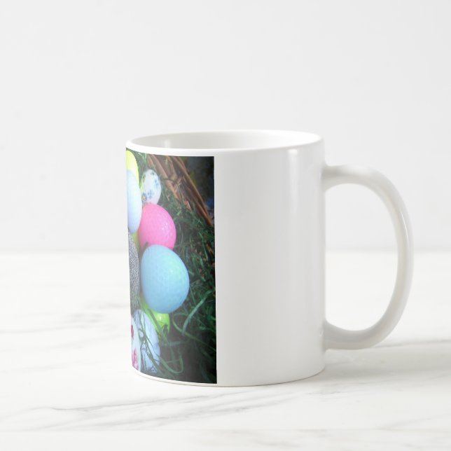 Taza De Café Huevos de Pascua, bolas de golf de conejo (Derecha)