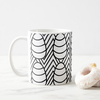 Taza De Café Huevos de Pascua Chevron Stripes Feliz Patrón de P