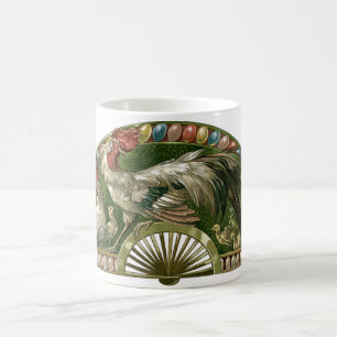 Taza De Café Huevos de Pascua con Pollos, Arte Antiguo Modernis