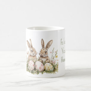 Taza De Café Huevos de Pascua de conejos