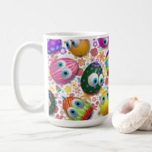 Taza De Café Huevos de Pascua de dibujos animados lindos y dive