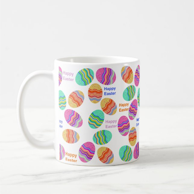 Taza De Café Huevos de Pascua Felices Pascuas (Izquierda)