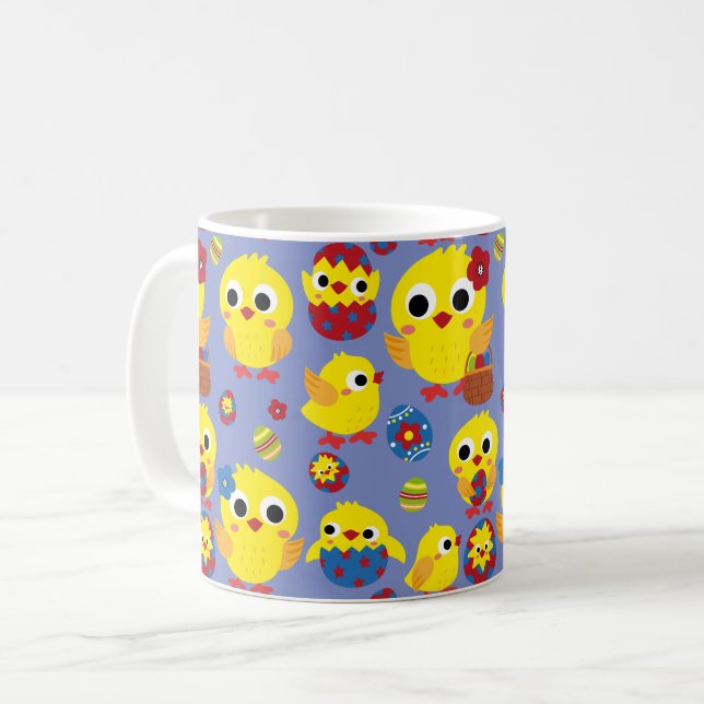 Taza De Café Huevos de Pascua Retro Hatch (Anverso izquierdo)