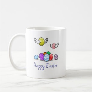 Taza De Café Huevos de Pascua voladores