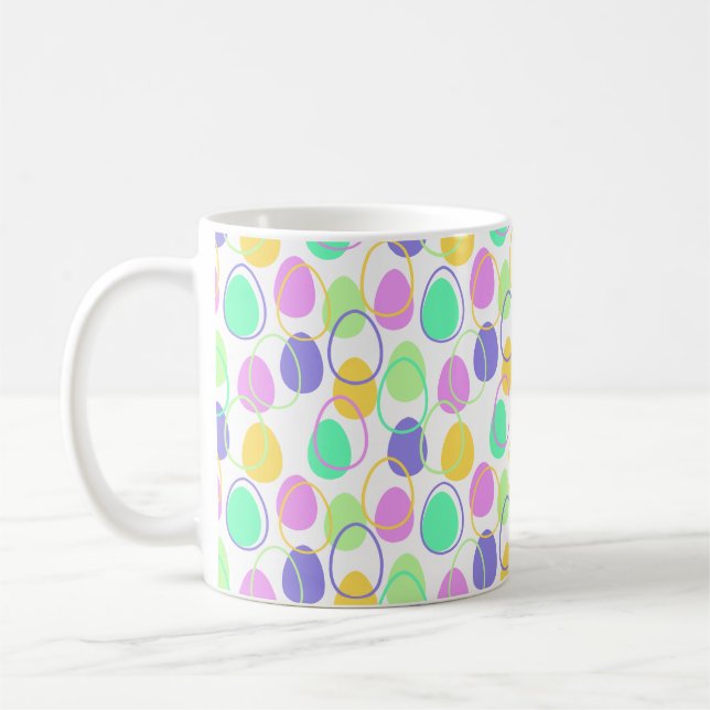 Taza De Café Huevos de Pascua y lineamientos (Izquierda)
