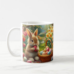Taza De Café Huevos de Pascua y vacaciones de conejito