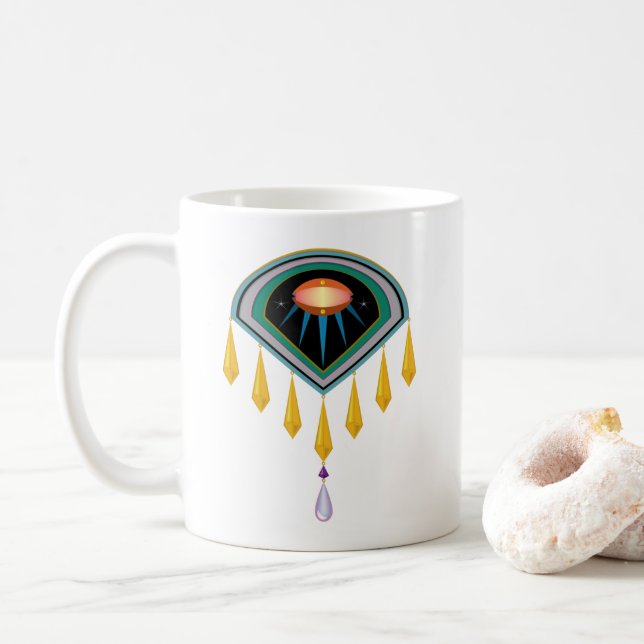 Taza De Café Huevos deco Space Classic Mug 11oz. (Con donut)