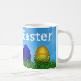 Taza De Café Huevos felices de Pascua coloridos