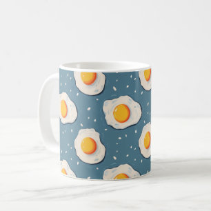Taza De Café Huevos fritos en azul
