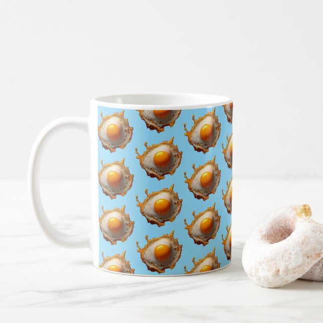 Taza De Café Huevos Fritos Lado Soleado (Con donut)