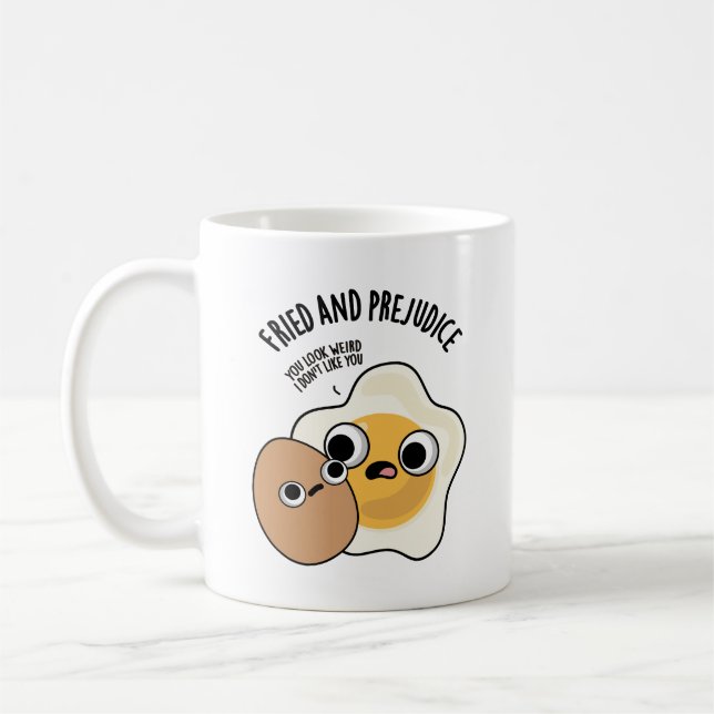 Taza De Café Huevos Grasados Y Prejuicios Graciosos (Izquierda)