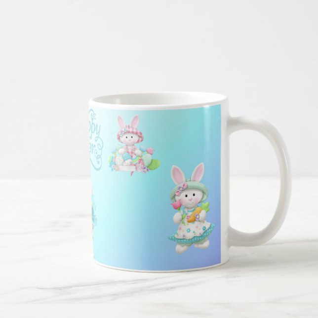 Taza De Café Huevos Pastel de Pascua y Bunny Mug (Derecha)