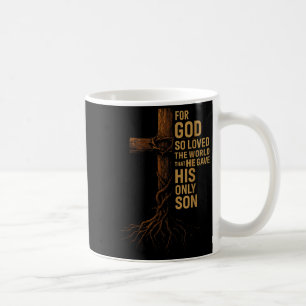 Taza De Café Hugvyn Jesús Dios Amó Tanto Al Mundo Cruz Juan 3_1