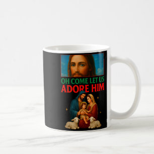 Taza De Café Hugvyn Navidad Natividad Jesús Venid Adoremos