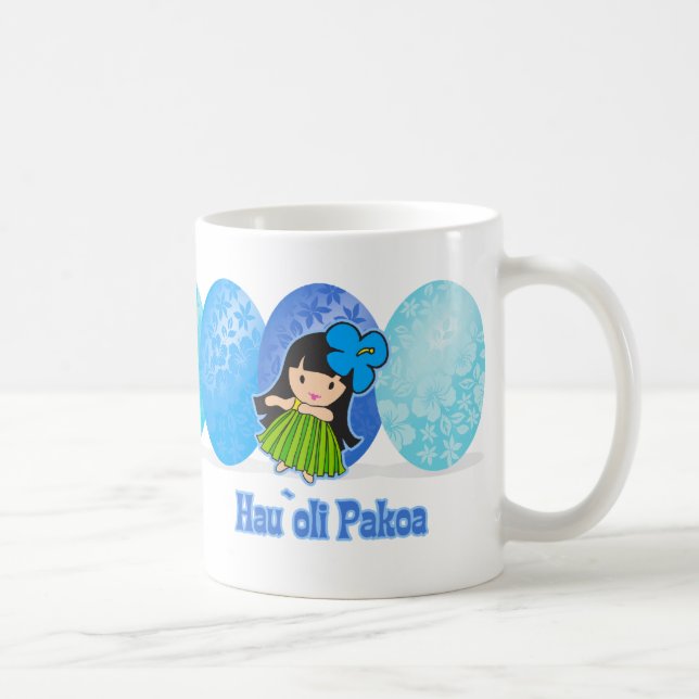 Taza De Café Hula Chica Easter Egg Mugs (Derecha)