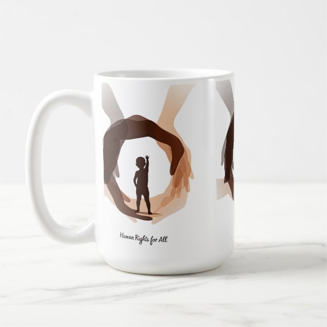 Taza De Café Human Rights for All – Minimal Diversity Circle De (Izquierda)