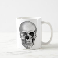 Taza de café humana del cráneo
