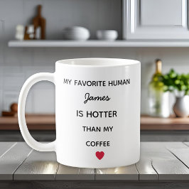 Taza de café humana personalizada moderna favorita
