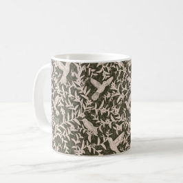 Taza De Café Humanidades de colibríes de bosque de colores verd