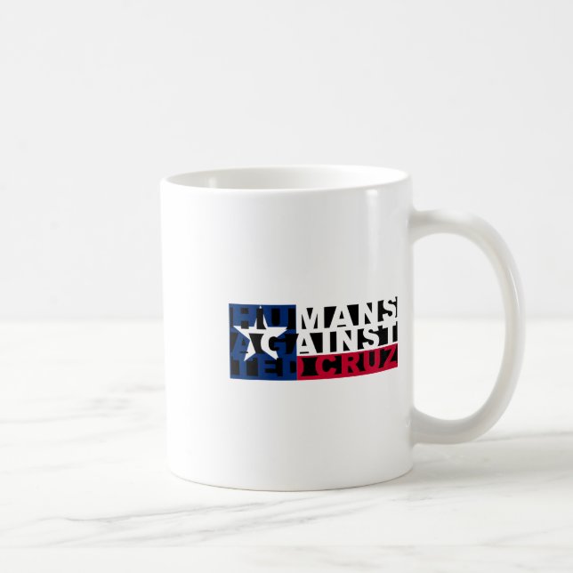 Taza De Café Humanos contra Ted Cruz (Derecha)
