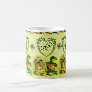 TAZA DE CAFÉ HUMILDES DE LA VIEJA MODA DE LOS GATOS DEL DÍA DE