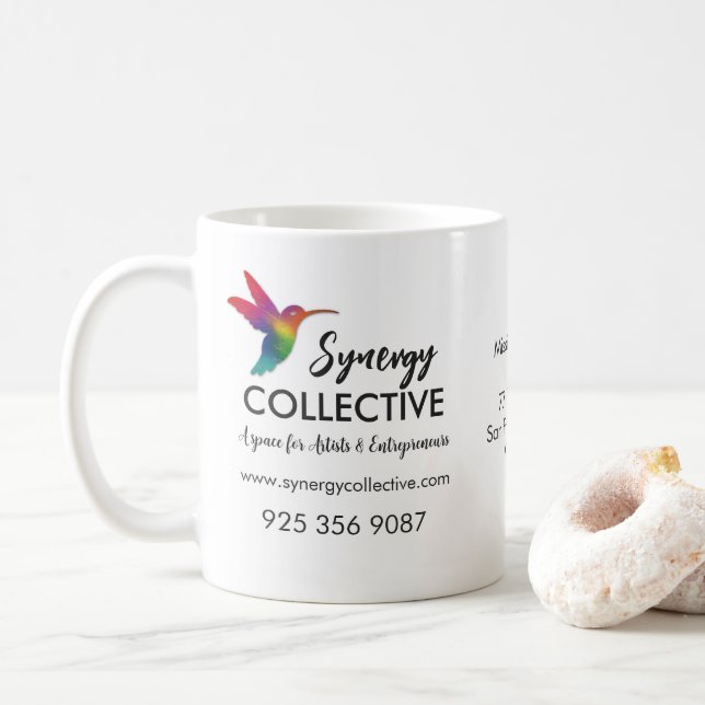 Taza De Café Hummingbird - Blanco (Con donut)
