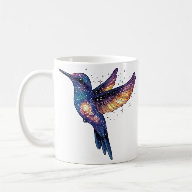 Taza De Café Hummingbird con pájaro de Stary Night Sky (Izquierda)
