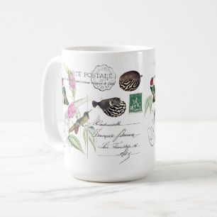Taza De Café Hummingbird Flor de pájaro bereber