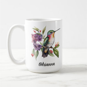 Taza De Café Hummingbird Garden Flores Springtime