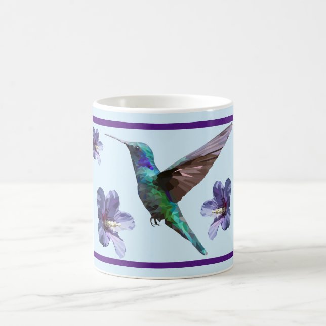 Taza De Café Hummingbird geométrico de bonito/Hibiscus Mug (Centro)