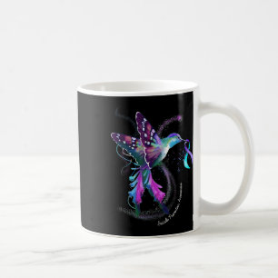 Taza De Café Hummingbird Púrpura Cinta Suicida Consciente