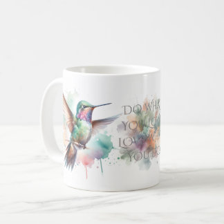 Taza De Café Hummingbird Watercolor