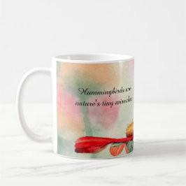Taza De Café Hummingbird watercolor art on a coffee mug